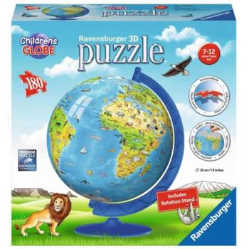 Földgömb puzzle a világ állataival 180db-os - Ravensburger kép