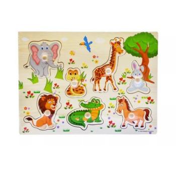 Formakirakó puzzle, fa - Vadállatok kép