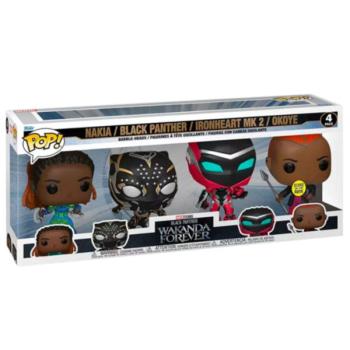 Funko Pop! 4-Pack Marvel: Black Panther Wakanda Forever - Nakia, Black Panther, Ironheart MK 2, Okoye figura kép