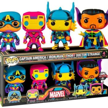 Funko POP! 4-pack Marvel: Blacklight (Thor, IronMan, Doctor Strange, Captain America) kép