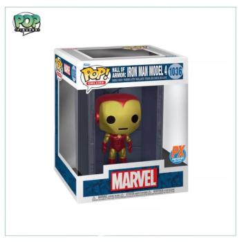 Funko Pop! Deluxe: Marvel Hall of Armor: Iron Man Model 4 (Metallic) #1036 kép