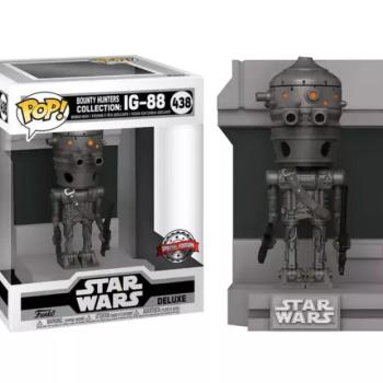 Funko Pop! Deluxe: Star Wars Bounty Hunters Collection - IG-88 (Metallic) figura #438 kép