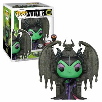 Funko Pop! Deluxe: Villains - Maleficent on throne figura (glitter) #784 kép