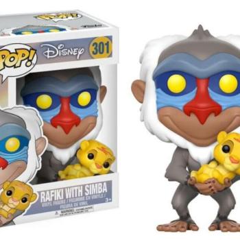 Funko POP! Disney: The Lion King - Rafiki with baby Simba figura #301 kép