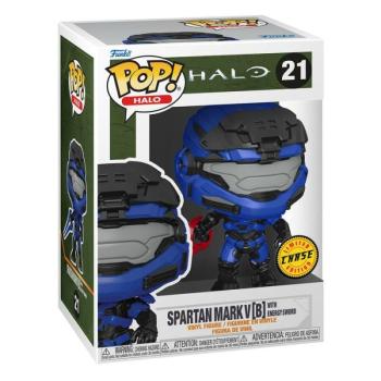 Funko POP! Games: Halo Infinite Spartan Mark V blue energy sword figura (chase) #21 kép