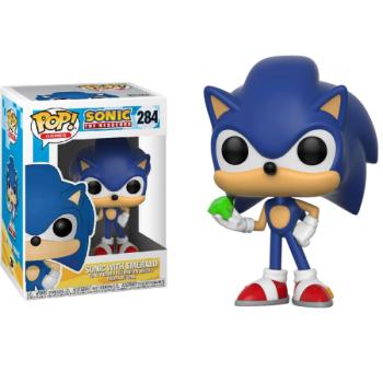 Funko POP! Games: Sonic - Sonic w/ Emerald figura kép