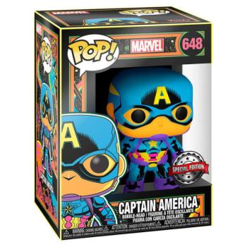 Funko POP! Marvel: Black Light - Captain America figura #648 kép