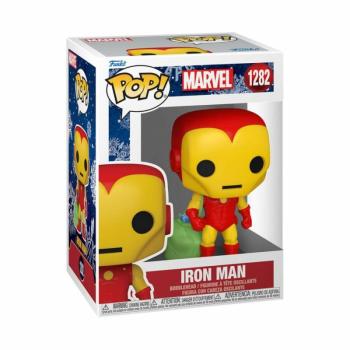 Funko POP! Marvel: Holiday - Iron Man w/Bag figura kép