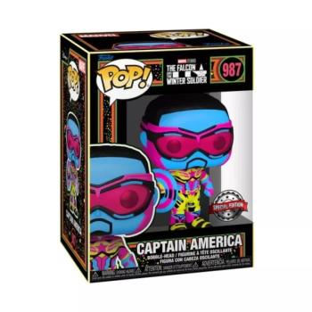 Funko POP! Marvel: The Falcon and The Winter Soldier - Captain America (Blacklight) figura #987 kép