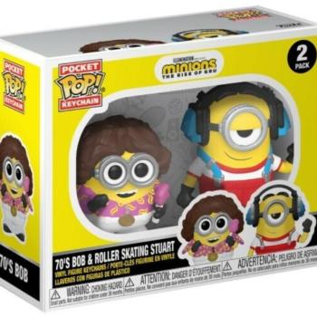 Funko POP! Minions 2PK 70's Bob & Roller Skating Stuart kulcstartó kép