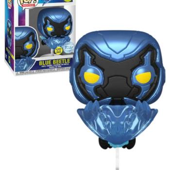 Funko POP! Movies: Blue Beetle - Blue Beetle (Glows in the Dark) (SE) figura #1407 kép