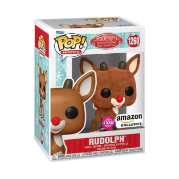 Funko POP! Movies: Rudolph Red-Nosed Reindeer - Rudolph (Flocked) (Amazon Exclusive) figura #1260 kép