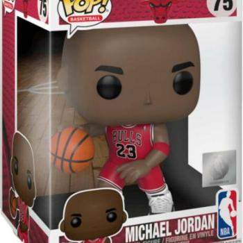 Funko POP! NBA: Bulls - 10" Michael Jordan (Red Jersey) figura #75 kép