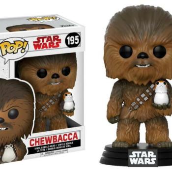 Funko POP! Star Wars E8 - Chewbacca with Porg figura #195 kép