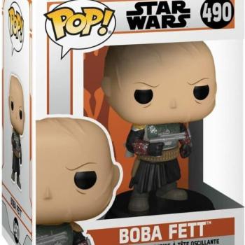 Funko POP! Star Wars: Mandalorian - Boba Fett w/o helmet figura #490 kép