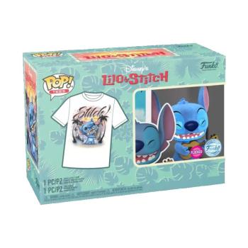 Funko POP! & Tee: Lilo & Stitch - Ukelele Stitch figura és póló (L) kép