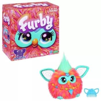 Furby: Interaktív plüssjáték, korall színű, angol nyelvű kép