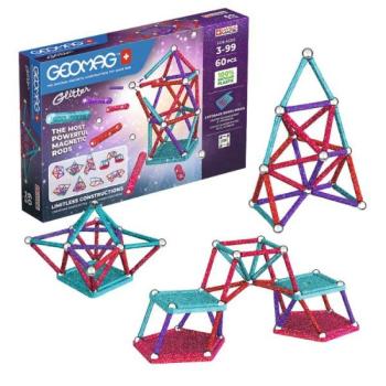 Geomag Glitter: 60 db-os készlet - Csillogó kép