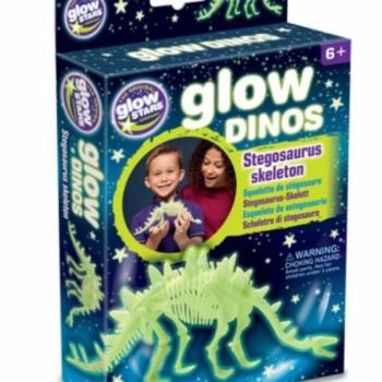 Glow Dinók - Stegosaurus csontváz foszforeszkáló építő szett kép