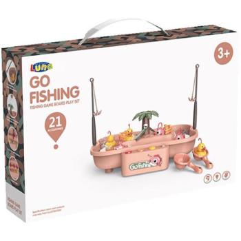 Go Fishing horgászjáték hanggal 21db-os pink szett kép