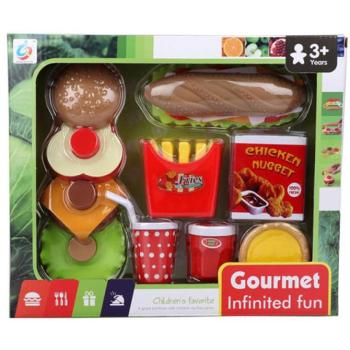 Gourmet hamburgeres élelmiszer készlet kép