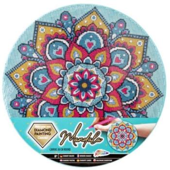 Grafix: Mandala gyémántkép kirakó - 30 cm, kék kép