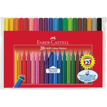 Grip színes kimosható filctoll 20db-os szett - Faber-Castell kép