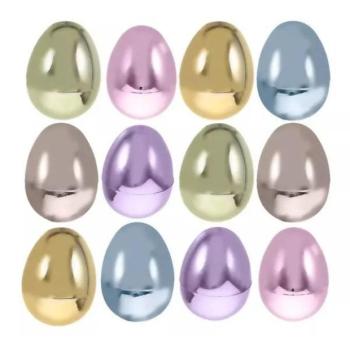 Gyöngyházfényű dekortojás - 6 cm, 6 db-os kép