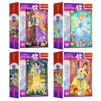 Gyönyörű Disney Hercegnők 54db-os mini puzzle több változatban - Trefl kép