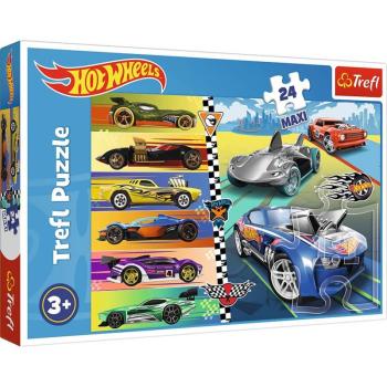 Gyors Hot Wheels autók 24 db-os Maxi puzzle - Trefl kép