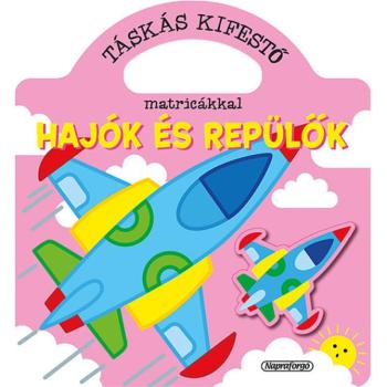 Hajók és repülők - Táskás kifestő matricákkal kép