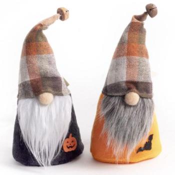 Halloween manó dekoráció, textil - 15 cm, többféle kép