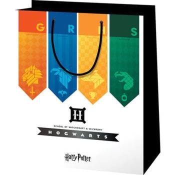 Harry Potter iskolai házak közepes méretű exkluzív ajándéktáska 18x10x23cm kép