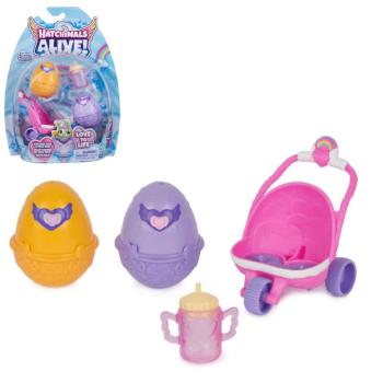 Hatchimals Alive! Hatch N'Stroll meglepetés figura szett tojásban, babakocsival kép