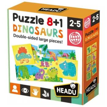 Headu: 8+1 kétoldalas puzzle - dinoszauruszok kép