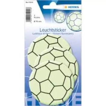 Herma: Sötétben világító foci mintás matrica - nagy kép