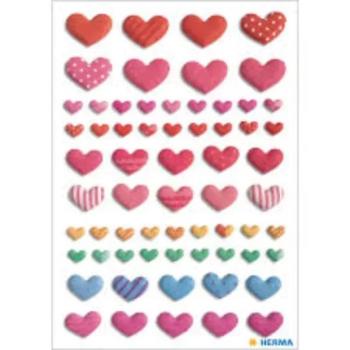 Herma: Színes szívek pufimatrica kép
