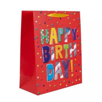 Hologramos születésnapi ajándéktasak - 18 x 23 cm kép