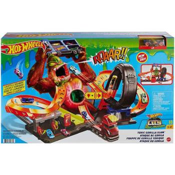 Hot Wheels: A tomboló gorilla játékszett kisautóval - Mattel kép