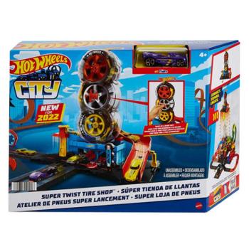 Hot Wheels: City Tripla kerekes gumiszerviz játékszett - Mattel kép