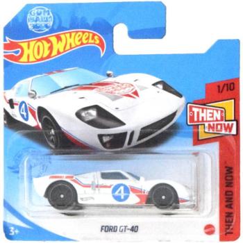 Hot Wheels: Ford GT-40 fehér kisautó 1/64 - Mattel kép