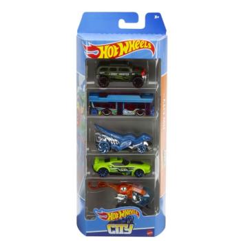 Hot Wheels: HW City 5db-os járgány szett - Mattel kép