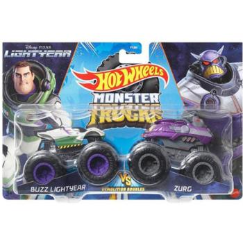 Hot Wheels Monster Trucks: Demolition Doubles Buzz Lightyear vs. Zurg 2db-os monster kisautó szett 1/64 - Mattel kép