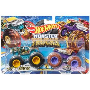 Hot Wheels Monster Trucks: Demolition Doubles Hissy Fit vs. Ratical Racer 2db-os monster kisautó szett 1/64 - Mattel kép