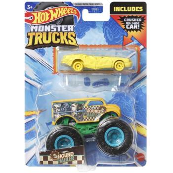 Hot Wheels Monster Trucks: Hound Hauler monster kisautó + ajándék HotWheels kisautó 1/64 - Mattel kép