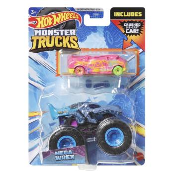 Hot Wheels Monster Trucks: Mega Wrex zöld monster kisautó + ajándék HotWheels kisautó 1/64 - Mattel kép