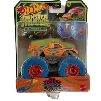 Hot Wheels Monster Trucks: Podium Crasher sötétben világító járgány - Mattel kép