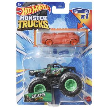 Hot Wheels Monster Trucks: Skeleton Crew monster kisautó + ajándék HotWheels kisautó 1/64 - Mattel kép