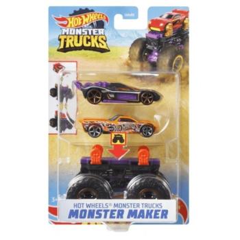 Hot Wheels Monster Trucks szörnykészítő - fekete-lila kép