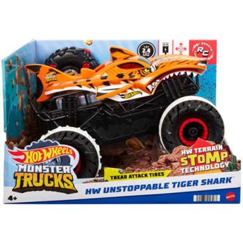 Hot Wheels Monster Trucks távirányítós terepmászó Tiger Shark járgány 1:15 - Mattel kép